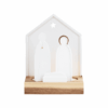 Crèche sur socle en bois