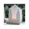 Crèche sur socle en bois
