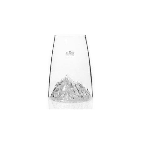 Verre design topographique "Mont-Blanc"