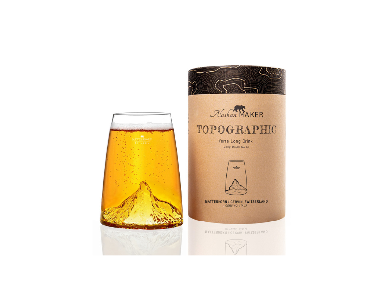 Verre design topographique "Le Matterhorn"