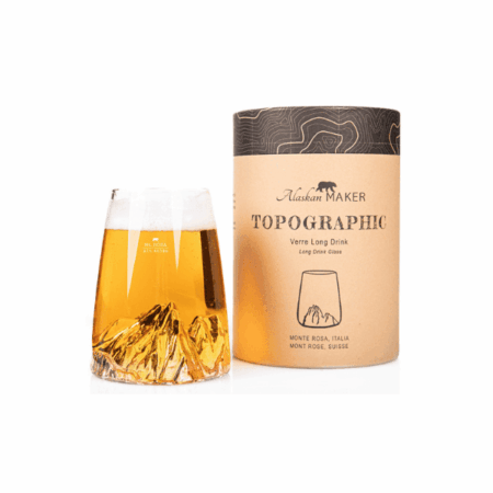 Verre design topographique "Mont Rose"