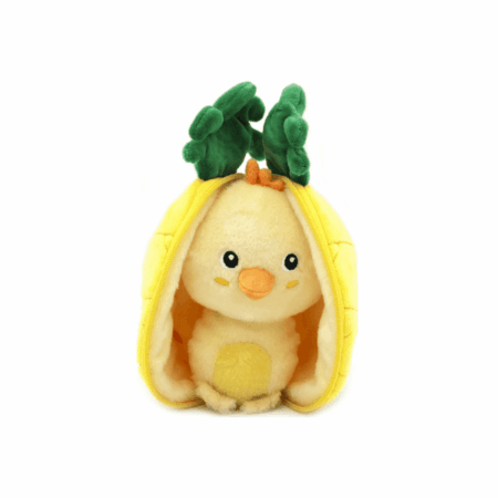 Peluche 2 en 1 réversible "Nugget Le Poussin Ananas"