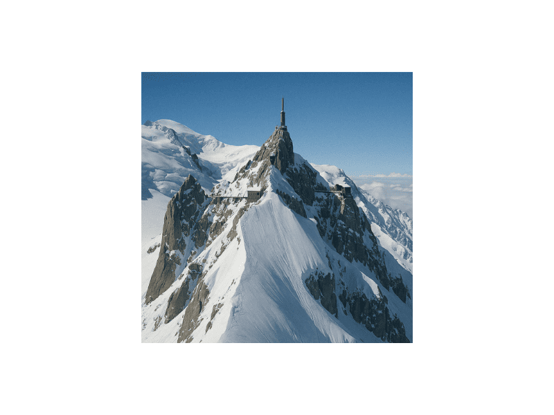 Verre design topographique "Aiguille du Midi"