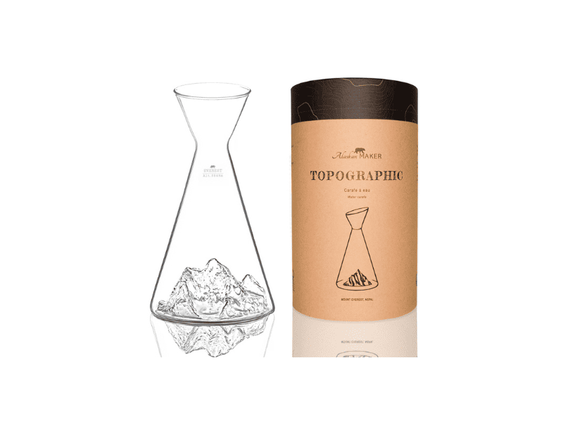 Carafe à eau topographique "Mont Everest"