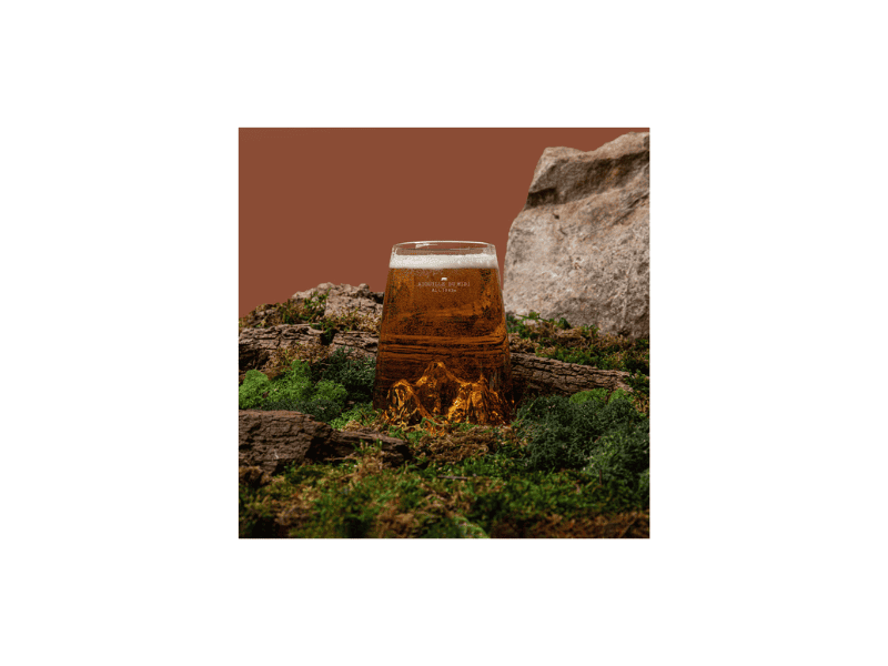 Verre design topographique "Aiguille du Midi"