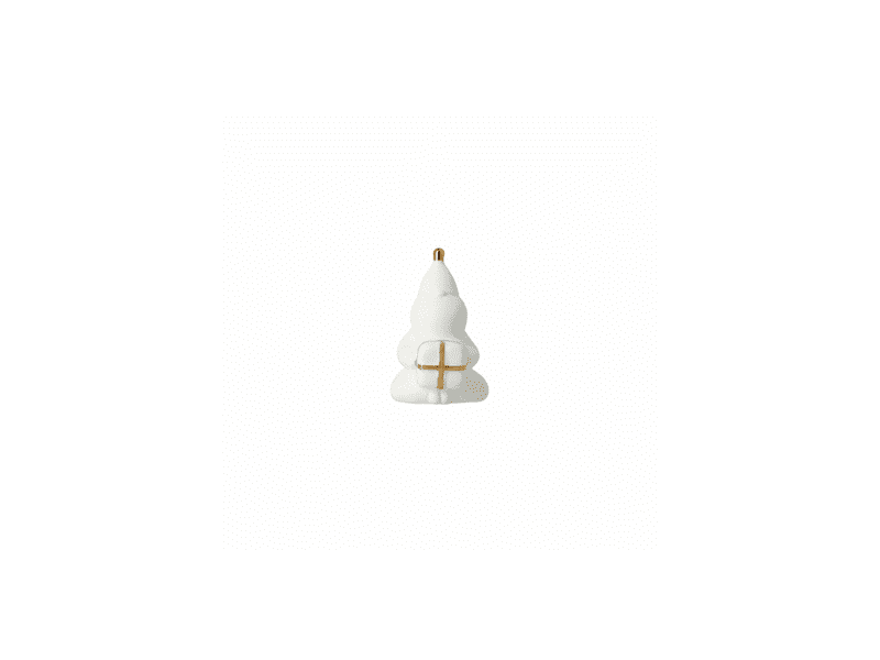Figurine "Père Noël emballe ses cadeaux"