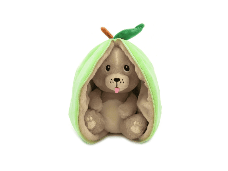 Peluche 2 en 1 réversible "Crocket Le chien Pomme"